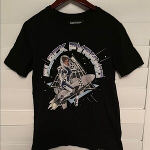 Black Pyramid Astronaut Graphic Tee - Black and White